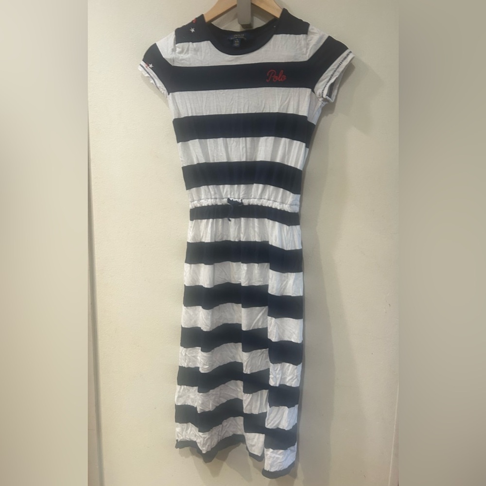 Polo by Ralph Lauren Navy and White Girls Dress